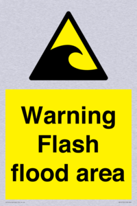 Warning Flash flood area